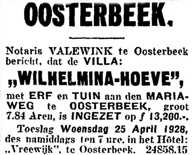Wilhelminahoeve Oosterbeek