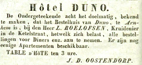 Hotel Duno, Doorwerth