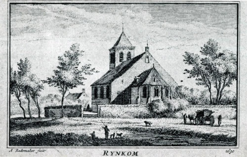 Rademaker 1630 gravure van de Renkumse Kerk
