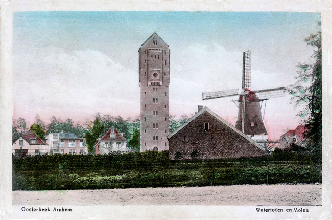 watertoren en molen Molenweg Oosterbeek
