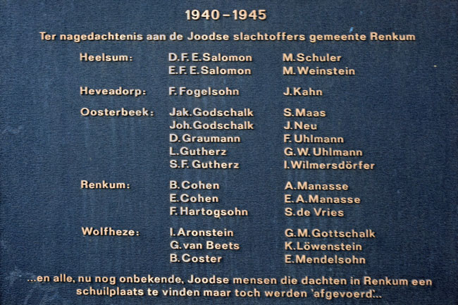 Joodse oorlogsslachtoffers Renkum